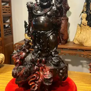 Tượng Di Lặc Gỗ Trắc Cao 68cm
