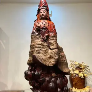 Tượng Phật Bà Gỗ Sụn Cẩm Cao 100cm