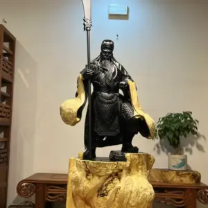 Tượng Quan Công Gỗ Nu Mun Cao 106cm