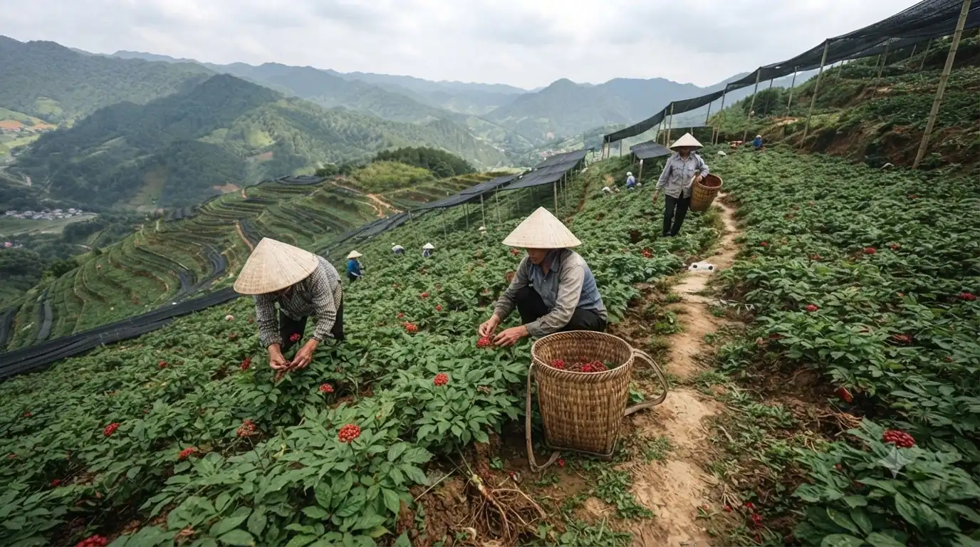 Vườn trồng Tam Thất