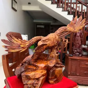 Tượng Đại Bàng Gỗ Sưa Bắc Liền Khối G5038