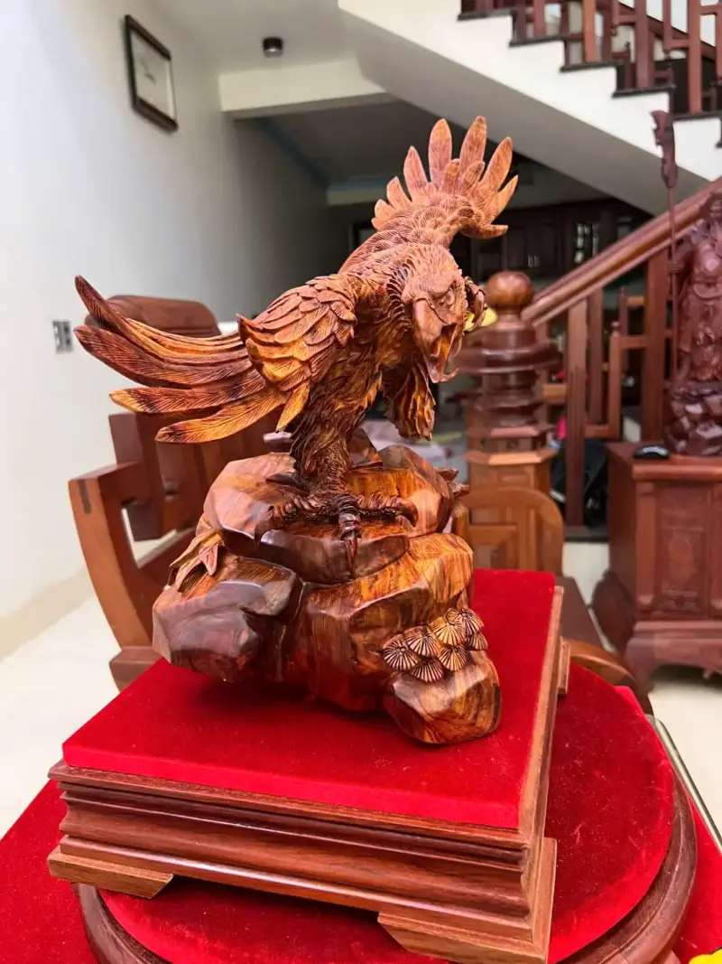 Tượng Đại Bàng Gỗ Sưa Bắc Liền Khối G5038