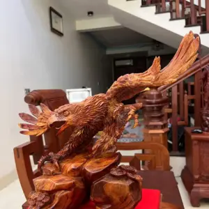 Tượng Đại Bàng Gỗ Sưa Bắc Liền Khối G5038