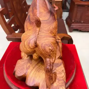 Tượng Bò Tót Gỗ Cẩm Việt Bám Chun To Đẹp Liền Khối G5127