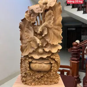 Tượng Cá Xiêm Gỗ Ngọc Am Chất Già Thơm Liền Khối G5001