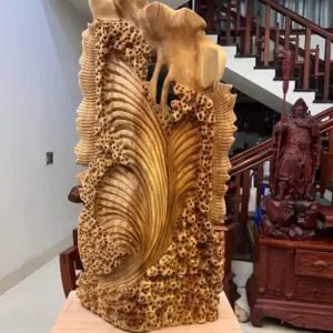 Tượng Cá Xiêm Gỗ Ngọc Am Chất Già Thơm Liền Khối G5001