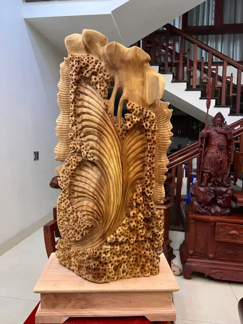Tượng Cá Xiêm Gỗ Ngọc Am Chất Già Thơm Liền Khối G5001