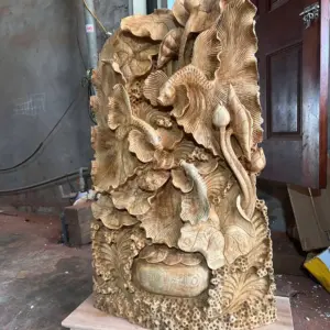 Tượng Cá Xiêm Gỗ Ngọc Am Sai To Đẹp Liền Khối Chất Nặng Nhiều Dầu G5065