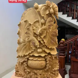 Tượng Cá Xiêm Gỗ Ngọc Am To Nặng Liền Khối G5071