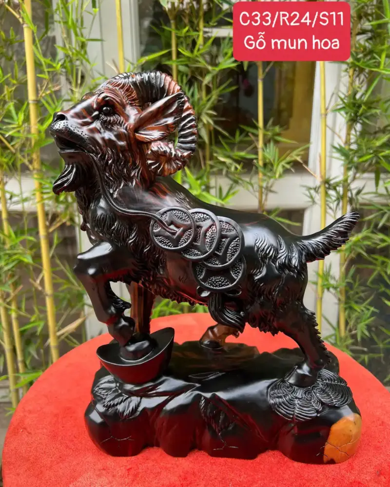 de-mun-hoa-G5321-1 Tượng Dê Mun Hoa Hàng Đẹp Liền Khối G5321