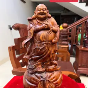 Tượng Di Lặc Chúc Phúc Gỗ Sưa Bắc Liền Khối G5058