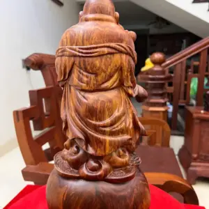 Tượng Di Lặc Chúc Phúc Gỗ Sưa Bắc Liền Khối G5058