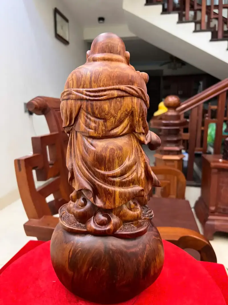 Tượng Di Lặc Chúc Phúc Gỗ Sưa Bắc Liền Khối G5058