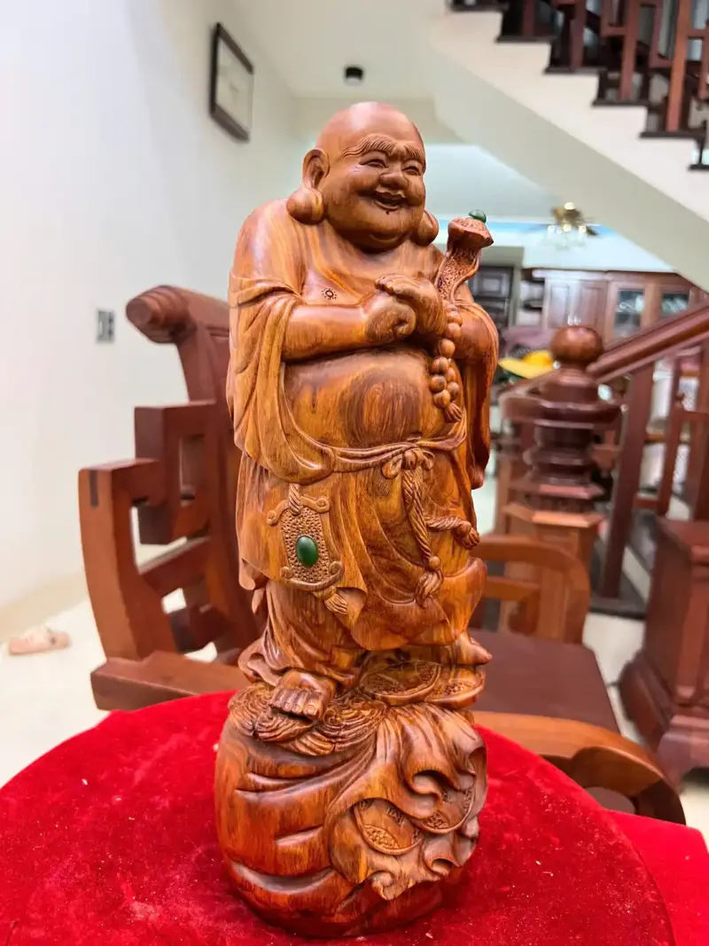 Tượng Di Lặc Chúc Phúc Gỗ Sưa Bắc Liền Đẹp G5129