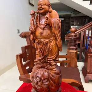 Tượng Di Lặc Gỗ Sưa Bắc Liền Khối G5130