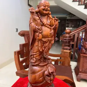 Tượng Di Lặc Gỗ Sưa Bắc Liền Khối G5130