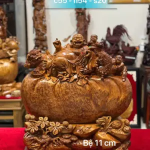 Tượng Di Lặc Ngồi Bao Tiền Nu Ngọc Am Đẹp Liền Khối G5303