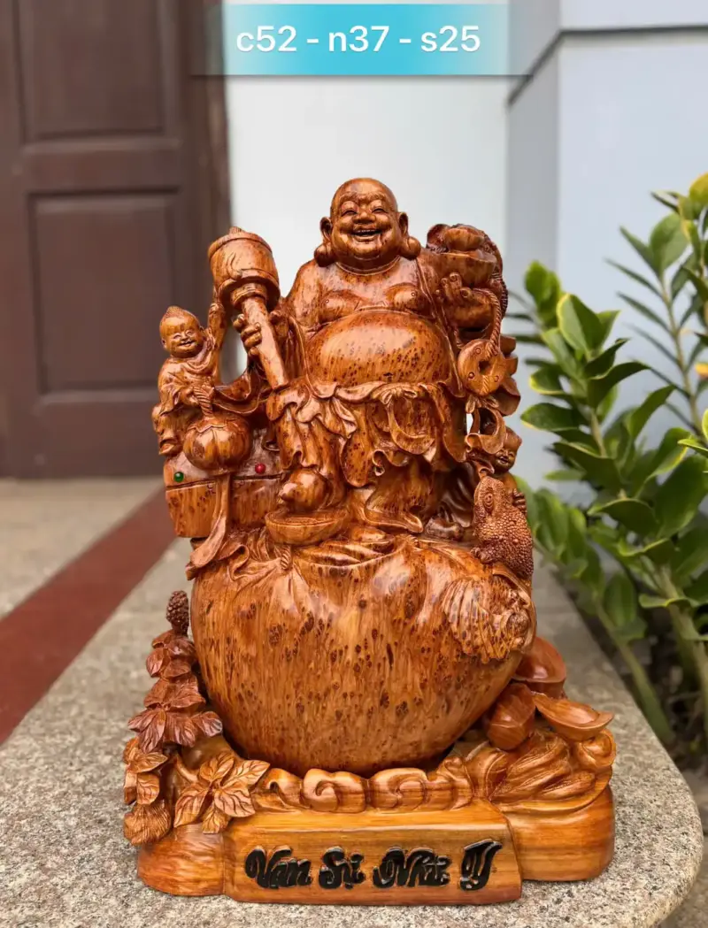 Tượng Di Lặc Nu Ngọc Am Hàng Đẹp Nu Kín Liền Khối G5308