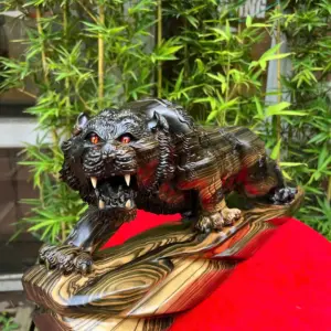 Tượng Hổ Mun Hoa Liền Khối G5333