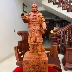 Tượng Hoàng Đế Quang Trung Gỗ Hương Đá Liền Khối G5063