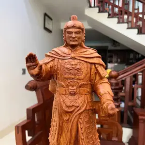 Tượng Hoàng Đế Quang Trung Gỗ Hương Đá Liền Khối G5063