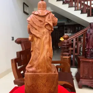 Tượng Hoàng Đế Quang Trung Gỗ Hương Đá Liền Khối G5063