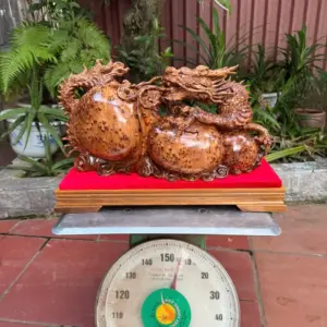 nhat-long-nha-ngoc-go-nu-ngoc-G5339-4 Tượng Nhất Long Nhả Ngọc Gỗ Nu Ngọc Am Kích Thước K Tính Kỷ Liền Khối G5339