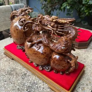 nhat-long-nha-ngoc-go-nu-ngoc-G5339-5 Tượng Nhất Long Nhả Ngọc Gỗ Nu Ngọc Am Kích Thước K Tính Kỷ Liền Khối G5339