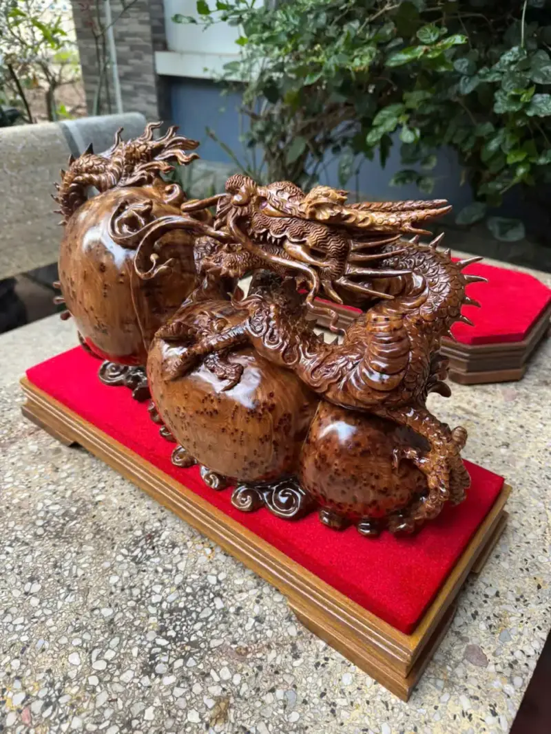 nhat-long-nha-ngoc-go-nu-ngoc-G5339-5 Tượng Nhất Long Nhả Ngọc Gỗ Nu Ngọc Am Kích Thước K Tính Kỷ Liền Khối G5339