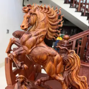 Tượng Nhất Mã Gỗ Sưa Bắc Hàng Kỹ G5018
