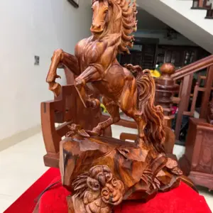 Tượng Nhất Mã Gỗ Sưa Bắc Hàng Kỹ G5019