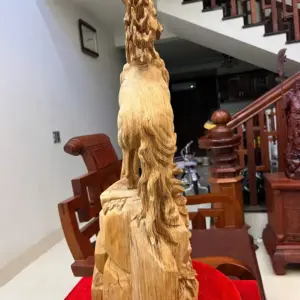Tượng Nhất Mã Phi Thiên Gỗ Ngọc Am Liền Khối Chất Gỗ Già Nặng Thơm G5020