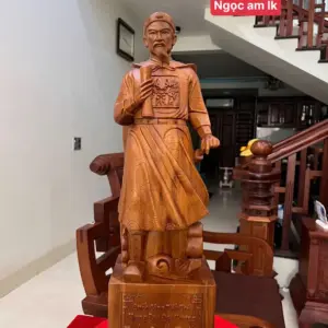 Tượng Trần Quốc Tuấn Ngọc Am Liền Khối G5035