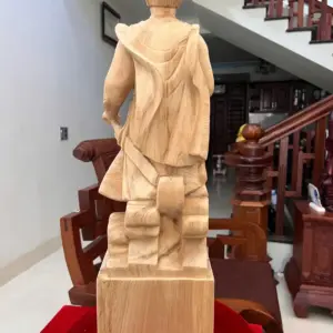 Tượng Trần Quốc Tuấn Ngọc Am Liền Khối Có Sơn G5036