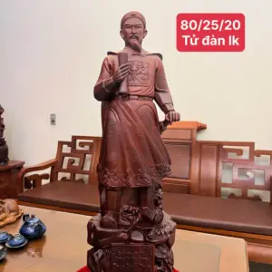 Tượng Trần Quốc Tuấn Tử Đàn Liền Đẹp G5037
