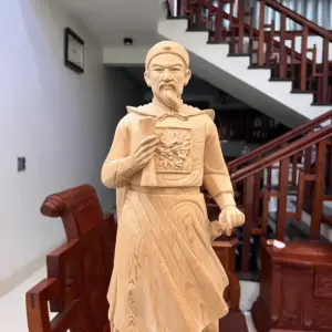 Tượng Trần Quốc Tuấn Gỗ Ngọc Am Mộc Đẹp Có Sơn G5027