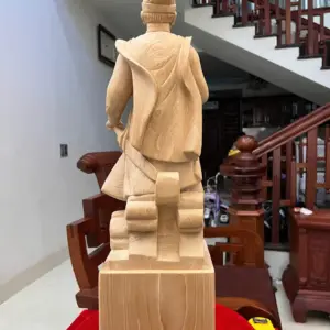 Tượng Trần Quốc Tuấn Gỗ Ngọc Am Mộc Đẹp Có Sơn G5027