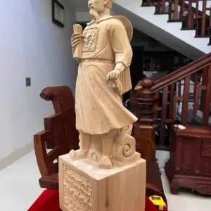 Tượng Trần Quốc Tuấn Gỗ Ngọc Am Mộc Đẹp Có Sơn G5027
