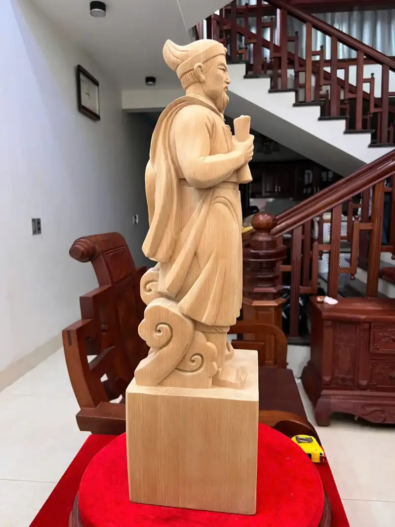 Tượng Trần Quốc Tuấn Gỗ Ngọc Am Mộc Đẹp Có Sơn G5027