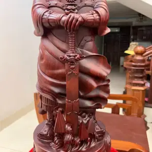 tran-quoc-tuan-go-tu-an-G5154-3_Trần Quốc Tuấn Gỗ Tử Đàn Liền Đẹp Giá 9.500 Triệu Kích Thước Cao 70cm, Ngang 23cm, Sâu 21cm Tượng Trần Quốc Tuấn Gỗ Tử Đàn Liền Đẹp G5154