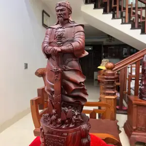 tran-quoc-tuan-go-tu-an-G5154-5_Trần Quốc Tuấn Gỗ Tử Đàn Liền Đẹp Giá 9.500 Triệu Kích Thước Cao 70cm, Ngang 23cm, Sâu 21cm Tượng Trần Quốc Tuấn Gỗ Tử Đàn Liền Đẹp G5154
