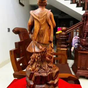 z7629765351540_f9d983152bb2a46a72df964081d6cac4 Tượng Gỗ Trần Quốc Tuấn Gỗ Sưa Bắc Liền Khối Mộc Đẹp Vân Tím 50 - 18 - 14