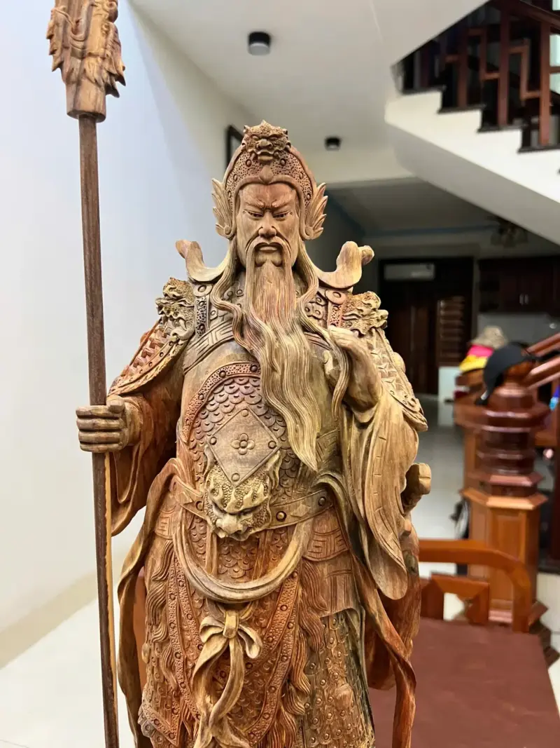 z7633706176810_ff5c9c4fe0706b2c065851561400ac60 Tượng Gỗ Quan Công Chống Đao Gỗ Trắc Việt Mộc 62 - 20 - 17
