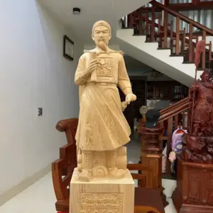 z7636589213938_deb79fc9f4250b112587f5ed56b42939 Tượng Gỗ Trần Quốc Tuấn Gỗ Ngọc Am Liền Khối 80 - 23 - 18