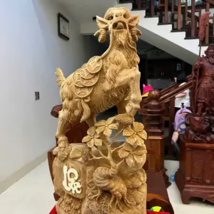 z7638394714199_fd577e8c41af5f91459189a4396bf483 Tượng Gỗ Nhất Dê Gỗ Ngọc Am Liền Khối Gỗ Già Thơm 73 - 35 - 15