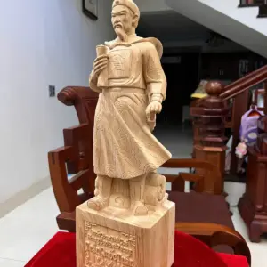 z7639985935536_e2923197c977404b832c32a297a29653 Tượng Gỗ Trần Quốc Tuấn Gỗ Ngọc Am Liền Khối 50 - 15 - 12