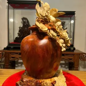 Bình Hoa Lan Gỗ Nu Hương Cao 55cm