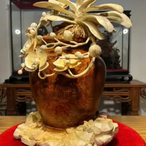 Bình Hoa Lan Gỗ Nu Hương Cao 55cm