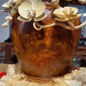 Bình Hoa Lan Gỗ Nu Hương Cao 55cm