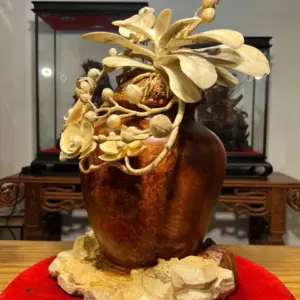 Bình Hoa Lan Gỗ Nu Hương Cao 55cm